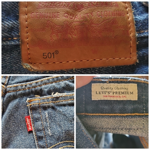 Levi's 501 High Rise Denim Shorts Sz 26 - Picture 3 of 11